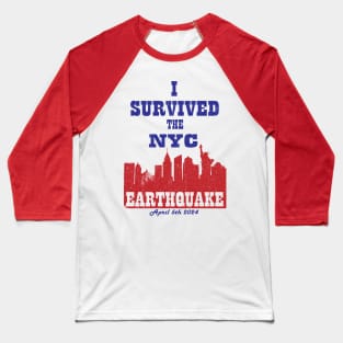 Vintage I Survived The NYC Earthquake Baseball T-Shirt